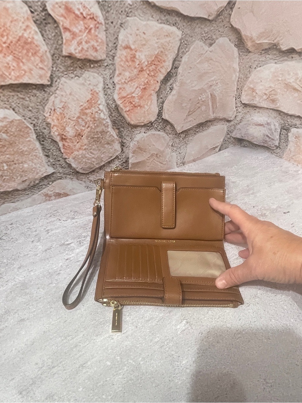Michael Kors Voyager Orange Colorblock Tote & Matching Wallet Clementine - Picture 10 of 12